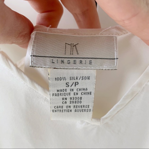 ‼️SOLD‼️ Vintage 100% silk white flowy satin column maxi dress minimal slip - Picture 4 of 9